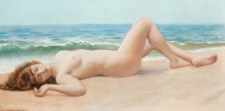 John William Godward_1922_Nude on the Beach.jpg
